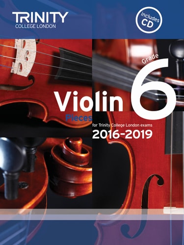 VIOLIN EXAM PIECES GRADE 6 2016-2019 SCORE PART +CD, de Trinity College London (approximately 1980- ) | portada del libro