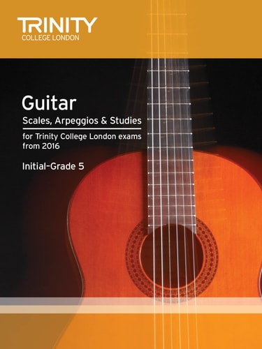 GUITAR & PLECTRUM GUITAR SCALES ARPEGGIOS & STUDIES INITIALU, de Trinity College London | portada del libro