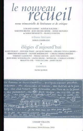LE NOUVEAU RECUEIL N°73, de Jean-Michel Maulpoix | portada del libro