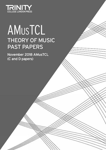 THEORY OF MUSIC PAST PAPERS NOV 2018 AMUSTCL, de Trinity College London | portada del libro