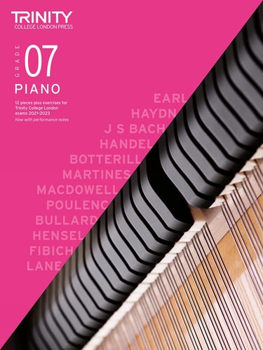 PIANO EXAM PIECES & EXERCISES 2021-2023 GRADE 7, de Trinity College London | portada del libro