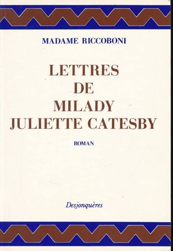 LETTRES DE MILADY JULIETTE CATESBY, de MADAME RICCOBONI | portada del libro