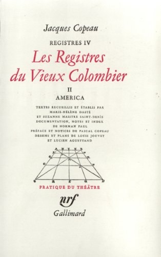 LES REGISTRES DU VIEUX COLOMBIER T2, de Jacques Copeau | portada del libro