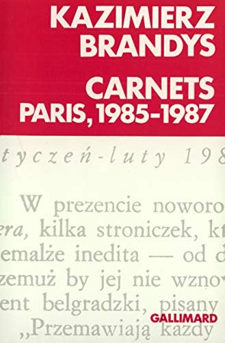 CARNETS, de Kazimierz Brandys | portada del libro