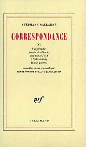 CORRESPONDANCE T11, de Stéphane Mallarmé | portada del libro