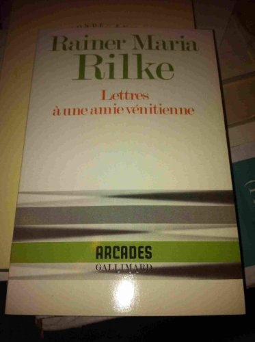 LETTRES A UNE AMIE VENITIENNE, de Rainer Maria Rilke | portada del libro