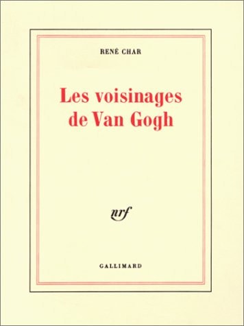 LES VOISINAGES DE VAN GOGH, de René Char | portada del libro