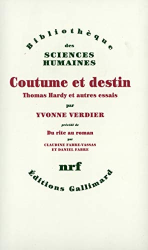 COUTUME ET DESTIN, de Yvonne Verdier | portada del libro