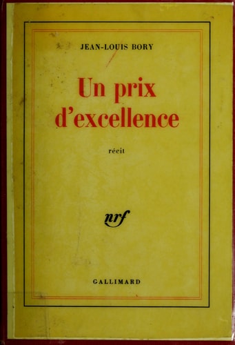 UN PRIX D'EXCELLENCE, de Bory | portada del libro