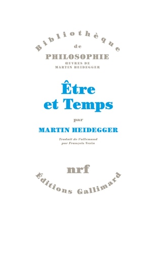 ETRE ET TEMPS, de Martin Heidegger | portada del libro