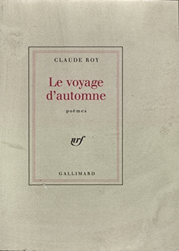 LE VOYAGE D'AUTOMNE, de Roy | portada del libro