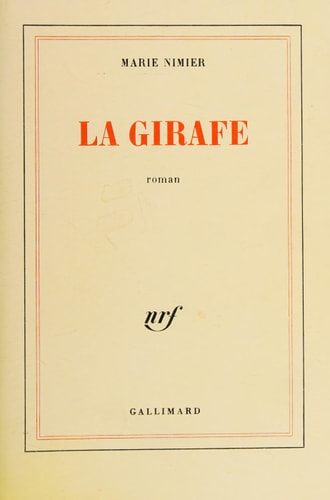 GIRAFE, de Nimier | portada del libro