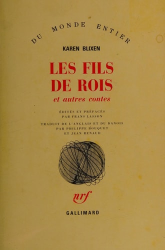 LES FILS DE ROIS, de Karen Blixen | portada del libro