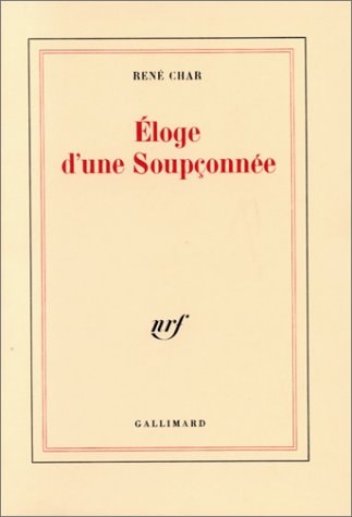 ELOGE D'UNE SOUPCONNEE, de Char | portada del libro