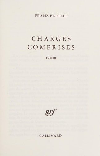 CHARGES COMPRISES, de Franz Bartelt | portada del libro