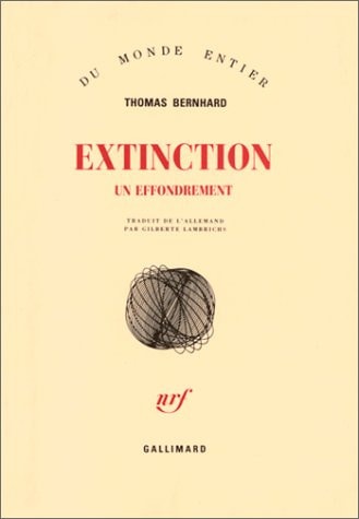 EXTINCTION, de Thomas Bernhard | portada del libro