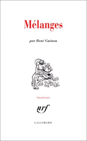 MELANGES, de René Guénon | portada del libro