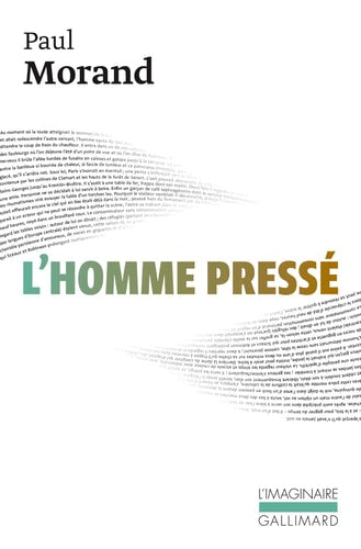 L'HOMME PRESSE, de Paul Morand | portada del libro