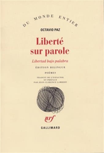 LIBERTE SUR PAROLE, de Octavio Paz | portada del libro