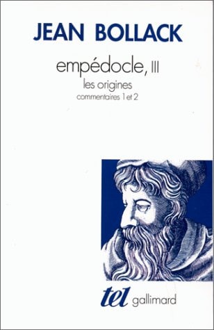 Empedocle. les Origines : Commentaires I y Ii, de Bollack | portada del libro