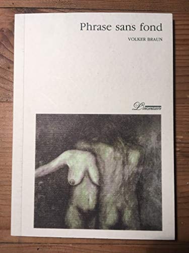 HRASE SANS FOND (NE), de Volker Braun | portada del libro