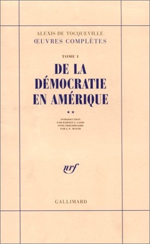 DE LA DEMOCRATIE EN AMERIQUE 2, de Alexis de Tocqueville | portada del libro