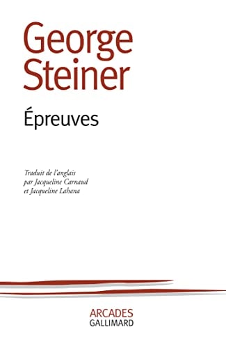 EPREUVES, de George Steiner | portada del libro
