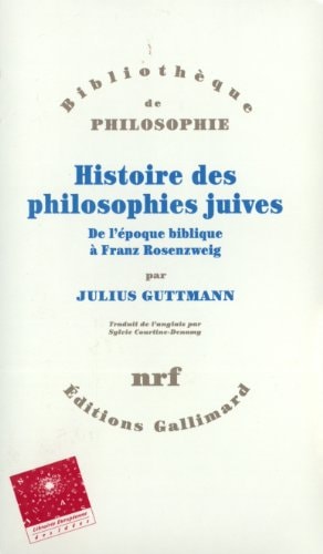 Histoire Des Philosophies Juives. de L'Epoque Biblique a Fra, de Julius Guttmann | portada del libro