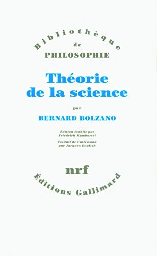 THEORIE DE LA SCIENCE, de Bernard Bolzano | portada del libro