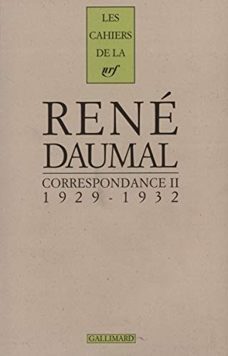 CORRESPONDANCE T2, de René Daumal | portada del libro