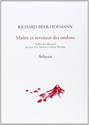 MAITRE ET SERVITEUR DES OMBRES, de BEER HOFMANN R | portada del libro