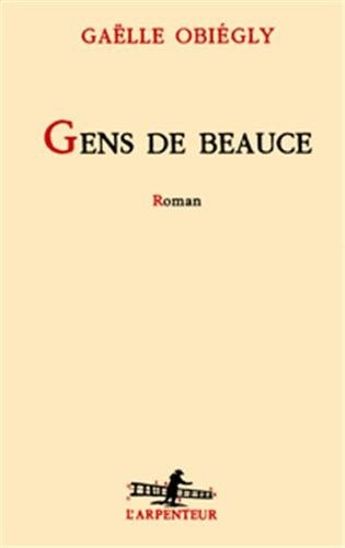 GENS DE BEAUCE, de Gaëlle Obiégly | portada del libro