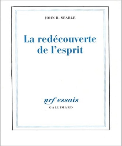 LA REDECOUVERTE DE L'ESPRIT, de John R. Searle | portada del libro