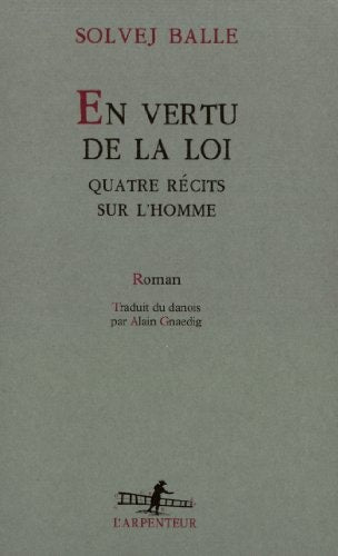 EN VERTU DE LA LOI, de Solvej Balle | portada del libro