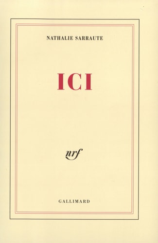 ICI, de Sarraute | portada del libro