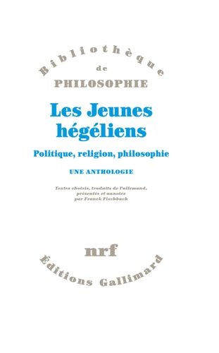 JEUNES HEGELIENS, de Franck Fischbach | portada del libro