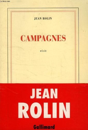 CAMPAGNES, de Jean Rolin | portada del libro