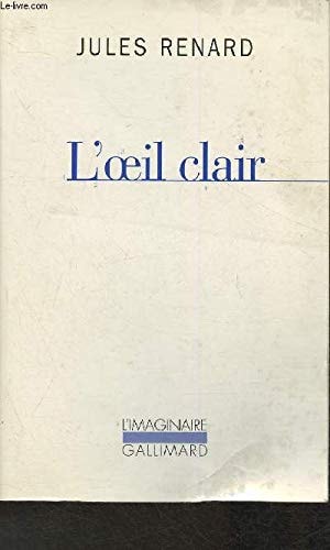 L'OEIL CLAIR, de Jules Renard | portada del libro