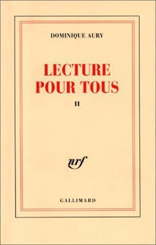 LECTURE POUR TOUS T2, de Aury | portada del libro