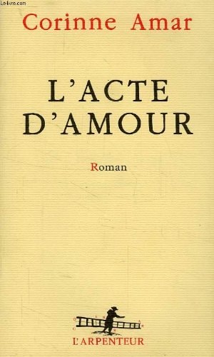 L'ACTE D'AMOUR, de Corinne Amar | portada del libro