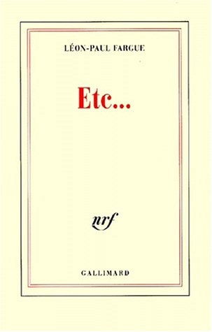 ETC..., de Léon-Paul Fargue | portada del libro