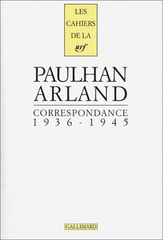 CORRESPONDANCE 1936-1945, de Arland | portada del libro