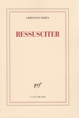 RESSUSCITER, de Christian Bobin | portada del libro