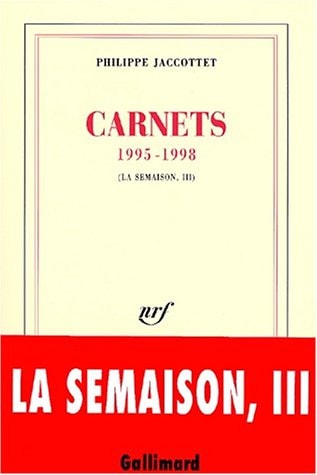 CARNETS 1995-1998, de Jaccottet | portada del libro