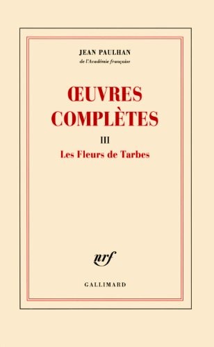 OEUVRES COMPLETES T3, de Jean Paulhan | portada del libro