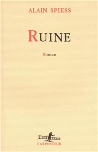 RUINE, de Alain Spiess | portada del libro