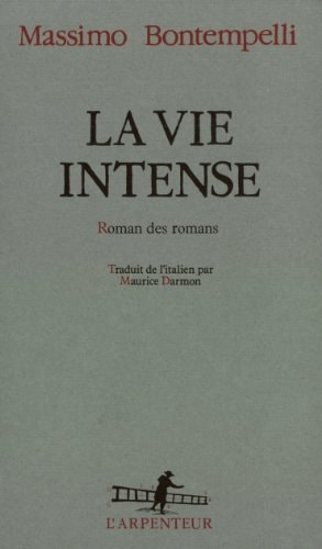 VIE INTENSE, de Massimo Bontempelli | portada del libro