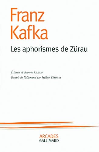 LES APHORISMES DE ZURAU, de Franz Kafka | portada del libro