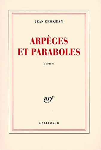 ARPEGES ET PARABOLES, de Grosjean | portada del libro