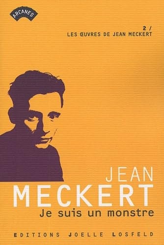 JE SUIS UN MONSTRE, de JEAN MECKERT | portada del libro